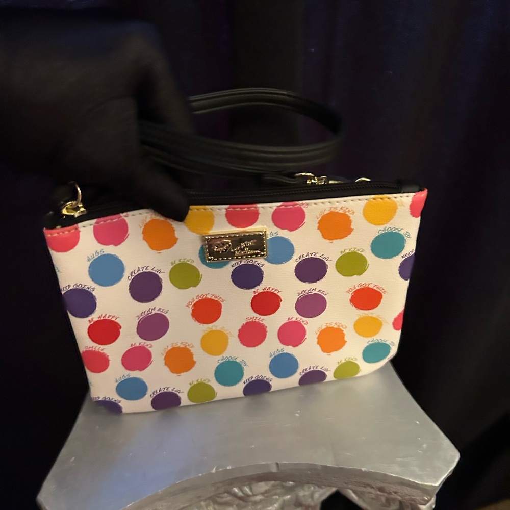 Betsey Johnson Multicolor Polka Dot Wristlet